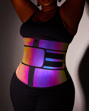 Latex Reflective Waist Trainer with Velcro